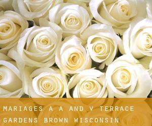 mariages à A and V Terrace Gardens (Brown, Wisconsin)