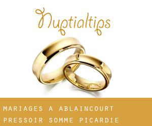 mariages à Ablaincourt-Pressoir (Somme, Picardie)