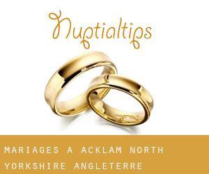 mariages à Acklam (North Yorkshire, Angleterre)