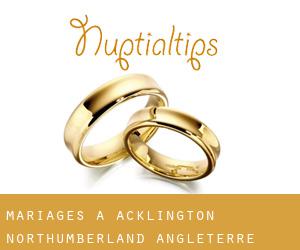 mariages à Acklington (Northumberland, Angleterre)