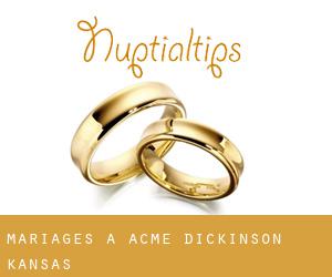 mariages à Acme (Dickinson, Kansas)