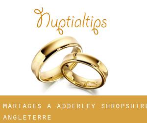 mariages à Adderley (Shropshire, Angleterre)