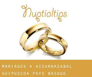 mariages à Aizarnazabal (Guipúzcoa, Pays Basque)