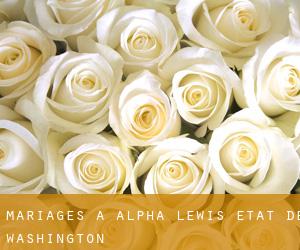 mariages à Alpha (Lewis, État de Washington)