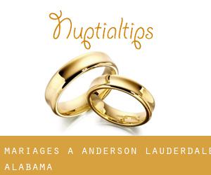 mariages à Anderson (Lauderdale, Alabama)