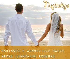 mariages à Annonville (Haute-Marne, Champagne-Ardenne)