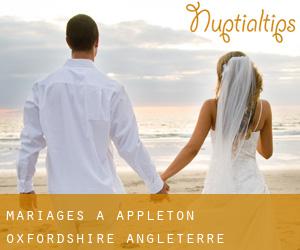 mariages à Appleton (Oxfordshire, Angleterre)