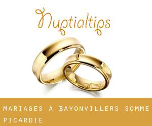 mariages à Bayonvillers (Somme, Picardie)