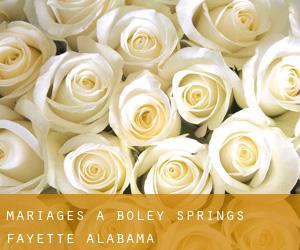 mariages à Boley Springs (Fayette, Alabama)