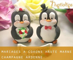 mariages à Cohons (Haute-Marne, Champagne-Ardenne)