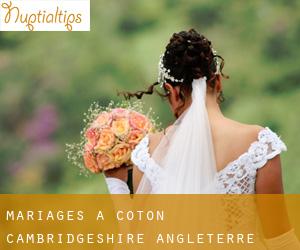 mariages à Coton (Cambridgeshire, Angleterre)