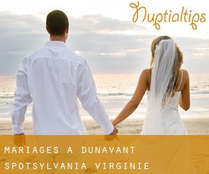 mariages à Dunavant (Spotsylvania, Virginie)
