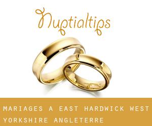 mariages à East Hardwick (West Yorkshire, Angleterre)