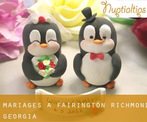 mariages à Fairington (Richmond, Georgia)
