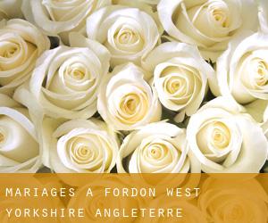 mariages à Fordon (West Yorkshire, Angleterre)