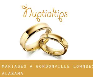 mariages à Gordonville (Lowndes, Alabama)
