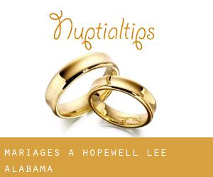 mariages à Hopewell (Lee, Alabama)