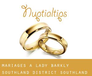 mariages à Lady Barkly (Southland District, Southland)