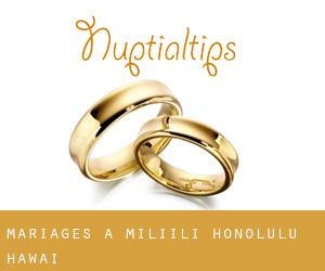 mariages à Mō‘ili‘ili (Honolulu, Hawaï)